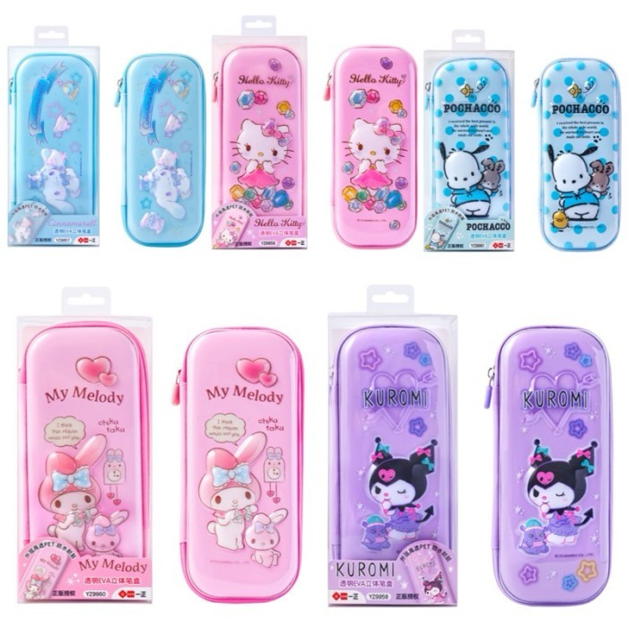 

kawaii sanrio eva pencil box kotak pensil kuromi melody iigen