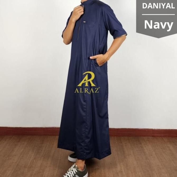 Jubah Alraz Kombinasi Lengan Pendek Al Raz Premium New
