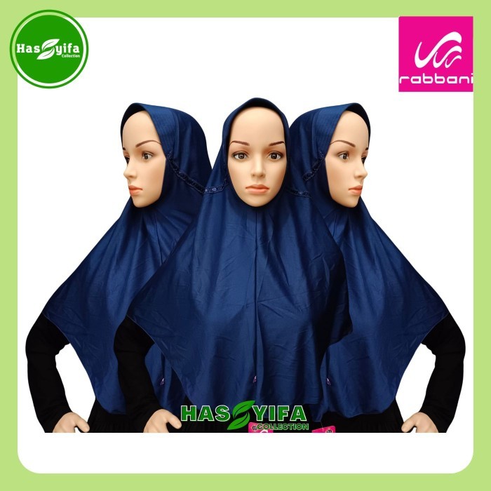 Kerudung Instant Rabbani Anak Sekolah Innova Biru Dongker