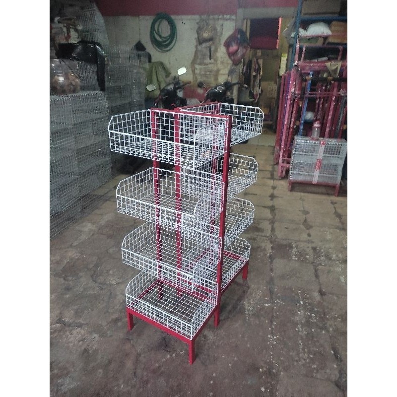 Promo Super Rak Chiki/ Rak Snack .Rak Jajan Ukuran Kecil 4 Susun Murah Meriah