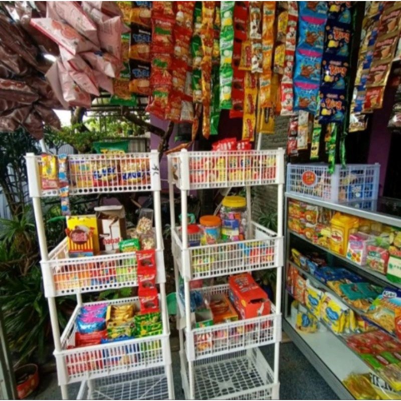 Terfavorit  Rak Susun Serbaguna Rak Jajanan Ciki Kopi Rak Keranjang Warung Jajanan