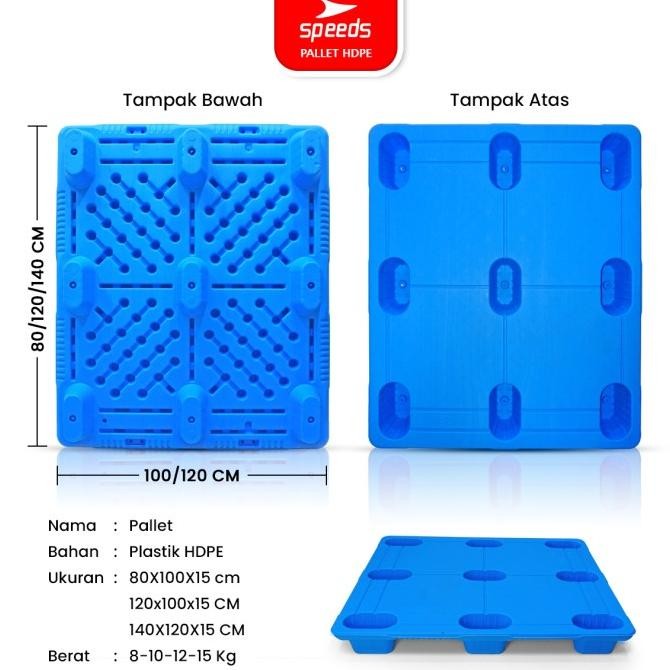 Diskon Speeds Palet Plastik Hdpe 120X100X15Cm Plastic Pallet Kaki 9 Kuat Kokoh