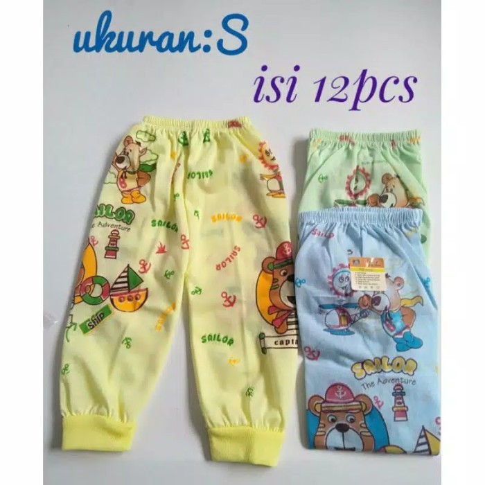1 lusin celana panjang bayi ukuran s-xl
