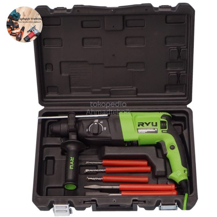 RYU RRH26 MESIN BOR BETON CORAN ROTARY HAMMER DRILL RYU 26MM