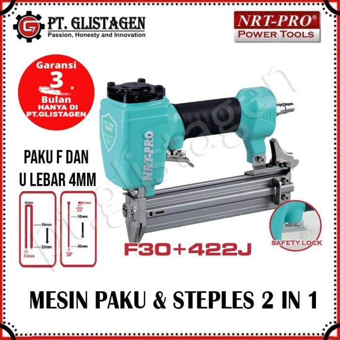 

Promo NRT-PRO F30+422J Mesin Air Nailer Safety Lock 2in1 Staples Paku Tembak COD