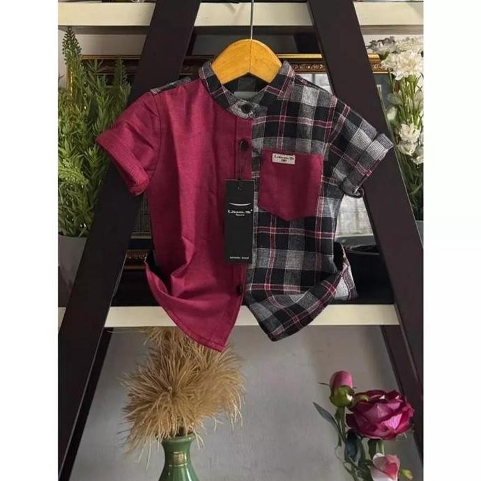 KEMKO ANAK MOTIF KOTAK KOTAK TERBARU BY LIBAS ORIGINAL BAJU KOKO ANAK KIDS LEBARAN 2025 BUSANA MUSLI