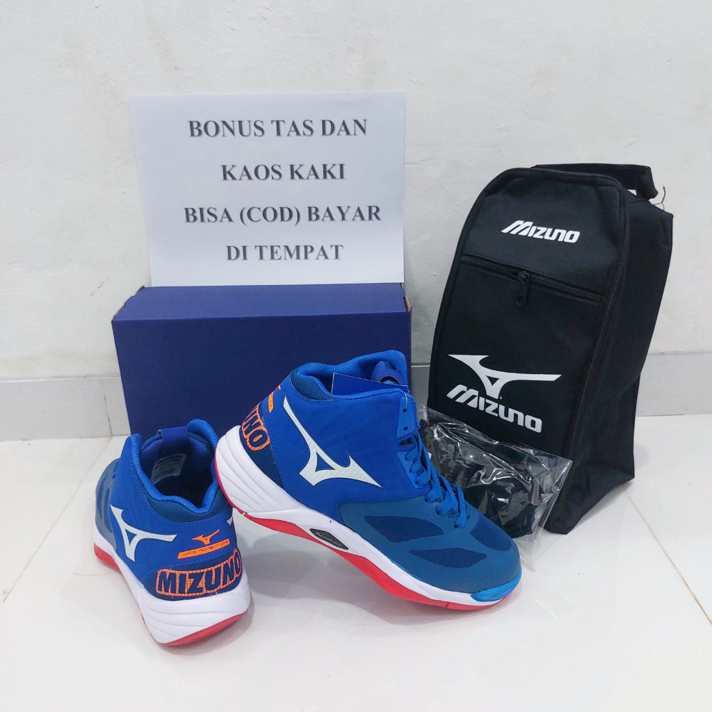 Rekomendasi Terbaik  [Cod] Sepatu Voli Mizuno Thundeblade Sepatu Volly Murah Voli Pria Mizuno
