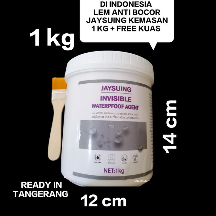 EKSLUSIF ABADI 93 - TERMURAH LEM ANTI BOCOR TRANSPARAN WATERPROFF JAYSUING 1 KG