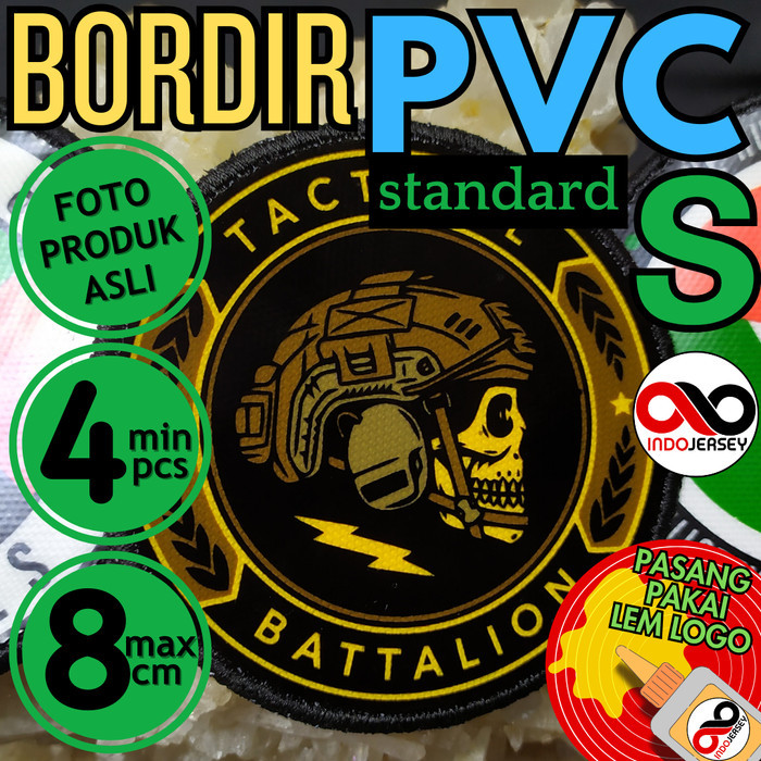 CUCI GUDANG Patch Emblem Custom Logo PVC BORDIR Glossy (Alternatif Woven / Rubber) Tanpa Lem
