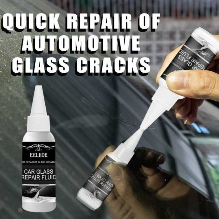 TERPERCAYA LEM KACA MOBIL RETAK Resin Reparasi Kaca Mobil Car Window Crack Repair