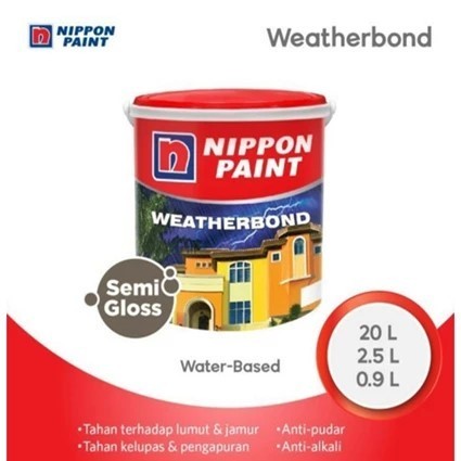 CAT TEMBOK EKSTERIOR NIPPON PAINT WEATHERBOND (1 LITER)