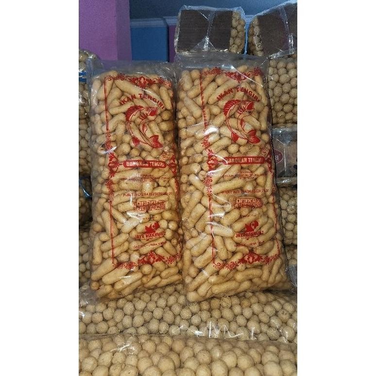 

fg-7 1kg kerupuk ikan tengiri bulat /lonjong kerupuk ikan BAROKAH TENGIRI Termurah