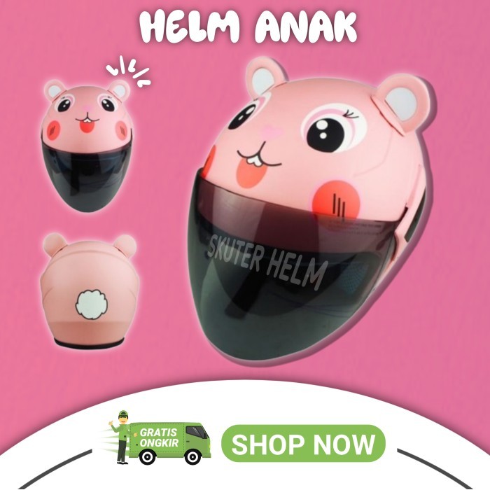 Helm Anak Lucu Karakter Kelinci Helm Kekinian Sni