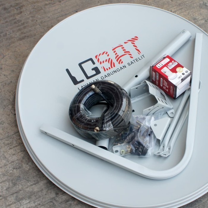 Paket Antena Parabola Mini LGSAT Ku Band 60 cm