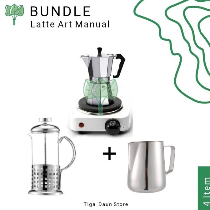 Paket Membuat Latte Art Komplit Manual Brewing Coffee Latte Maker Tokofandiafghari