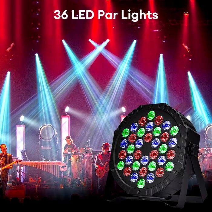 

Lampu Disko DMX RGB 36 LED Par Light KTV Bar Pesta Proyektor Lampu DJ Panggung Lampu Proyek LED