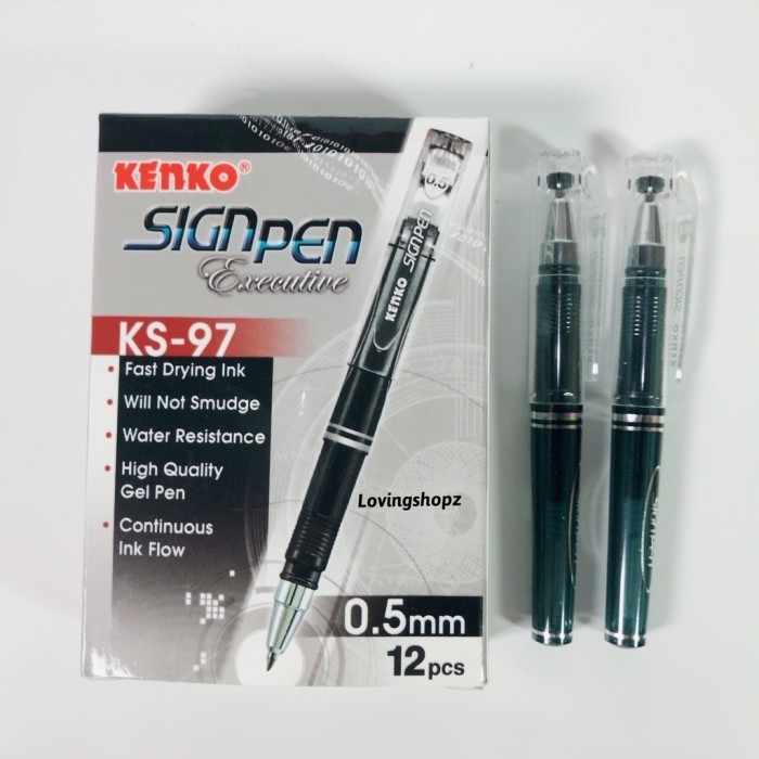 

KOMPLIT KENKO PULPEN SIGN PEN KS -97 / PULPEN KENKO CAIR / SATU PAK ISI 12 PCS - HITAM KODE 966