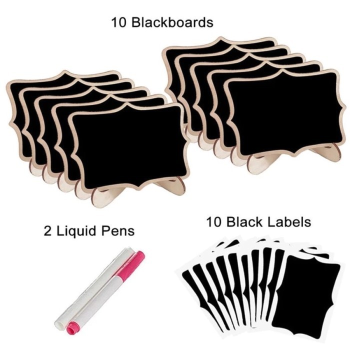 

FREE ONGKIR 10PC MINI BLACKBOARD LABEL CATERING LABEL MAKANAN LABEL MEJA KODE 1023
