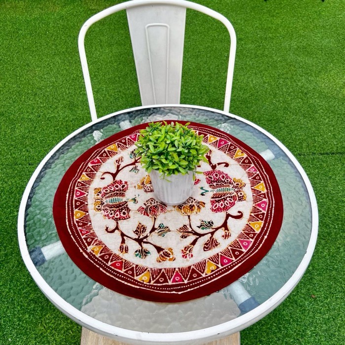 Taplak Meja Bundar Batik Tulis Kecil Ukuran Diameter 35 CM dan 45 CM