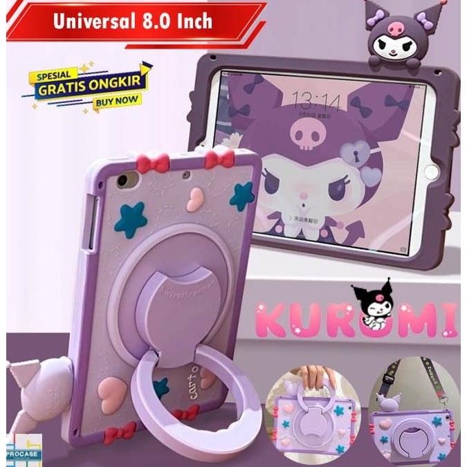 Samsung Tab A8 2016 P355 SoftCase Casing Cover Kuromi Ring Anak Kids