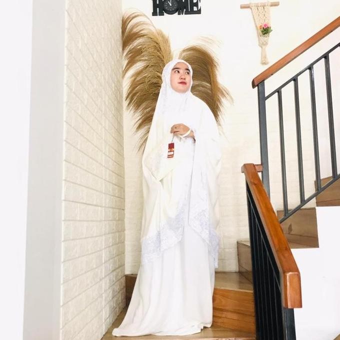 Spesial ( Sutra Silk Premium )Mukena Dewasa Armani Full Renda Silk Premium Luxury Grade A Mewah