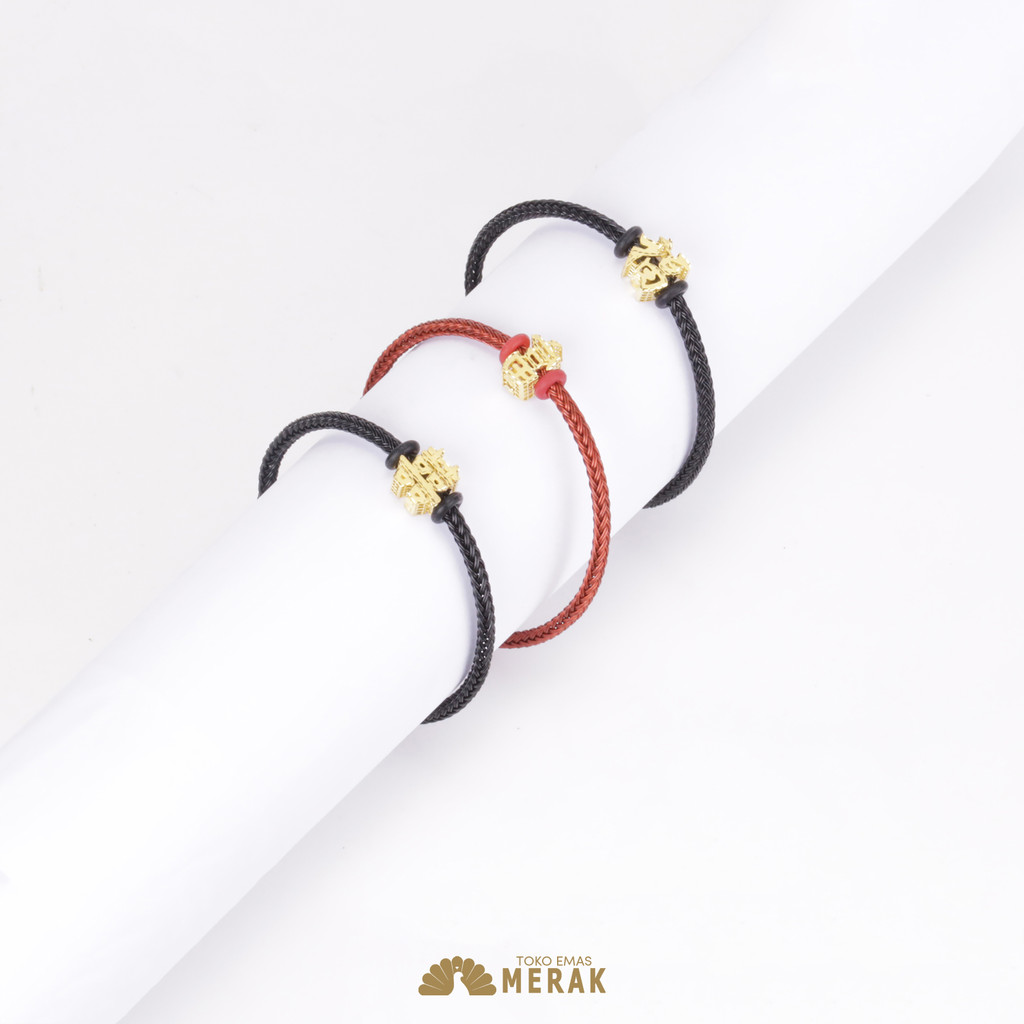 Gelang Tali Emas 17K Hanzi - Toko Emas Merak Semarang