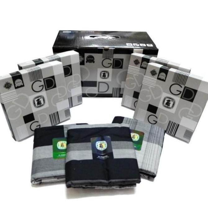 Diskon Sarung Cap Gajah Duduk Black & White (Hitam Putih) Ori