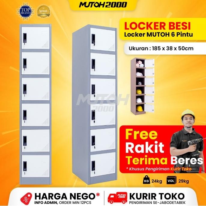 

Murah Loker Locker Besi 6 Pintu Single Full Plat Ls06P