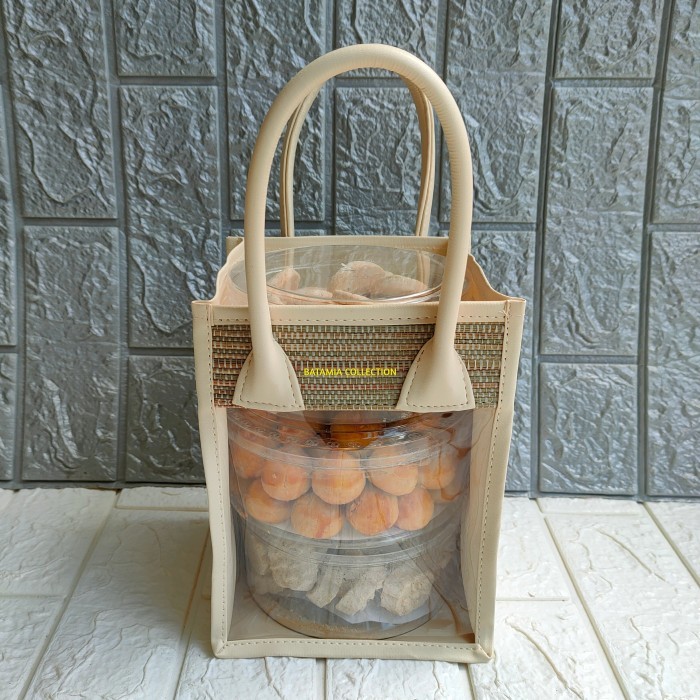 LIMITED EDITION Tas Parcel Mika Mendong Isi 3 Toples Tas Hampers Mika Transparan