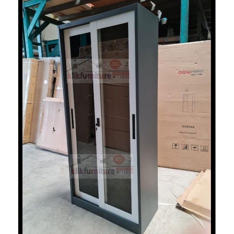 

Grosir Steel Cabinet Cabinet File 2 Doors / Lemari Arsip Besi Kaca Ak 08