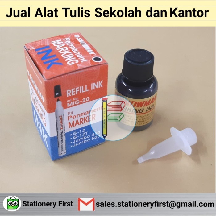 

Tinta Isi Ulang Refill Permanent Ink Spidol Snowman MIG-20 Grosir