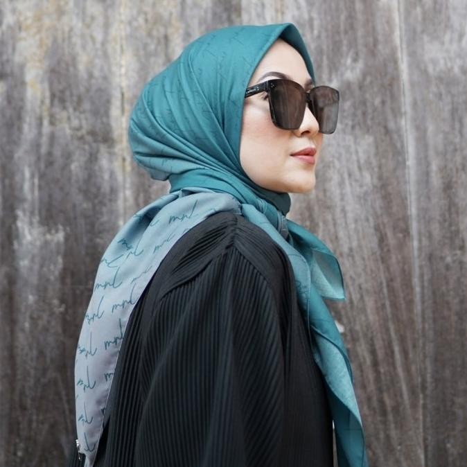 Spesial Monel - Hijab / Kerudung Segi Empat Printing Motif - Shadow