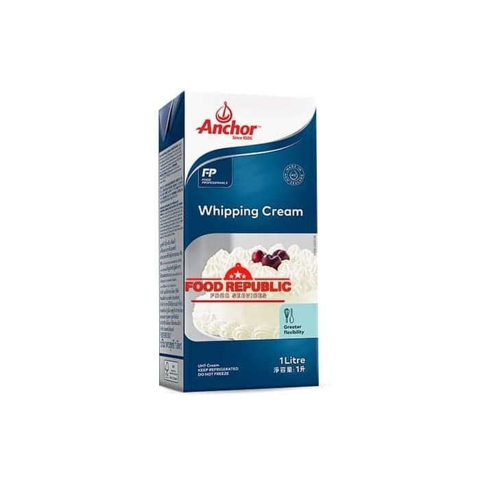 

WHIPPING CREAM ANCHOR 1 LTR - WHIP KRIM HALAL IMPORT PREMIUM