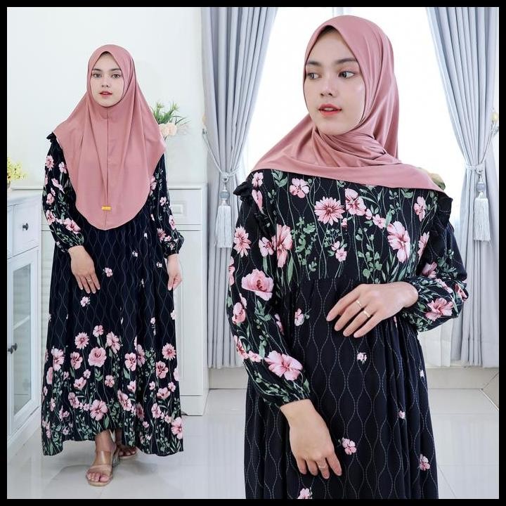 Terlaris Dress Arumi Set Hijab - Gamis Jumbo Muslim Good Quality