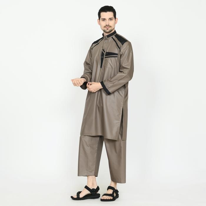 Terbaru Sd018 Koko Setelan Dewasa Gamis Pria Alwaan Muslim Jubah