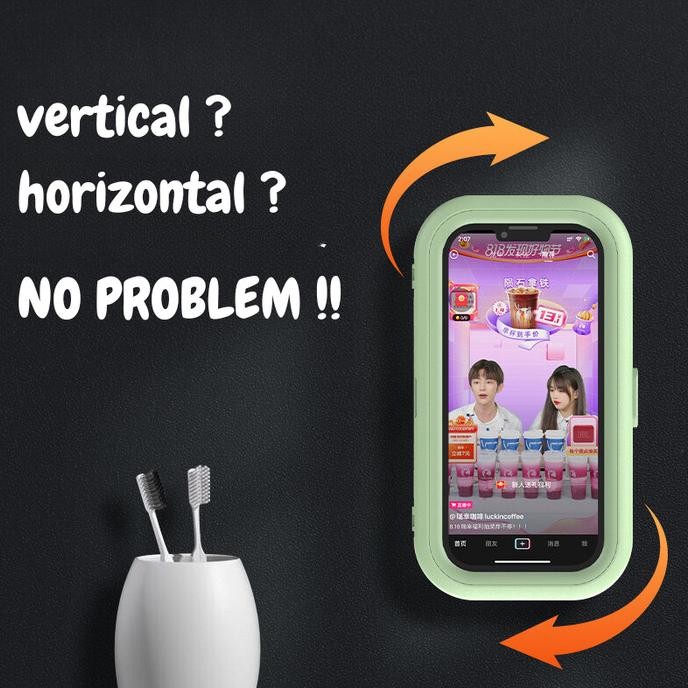 BRAKET HP DINDING WATERPROOF CASE - BRACKET CASE HP UNTUK KAMAR MANDI