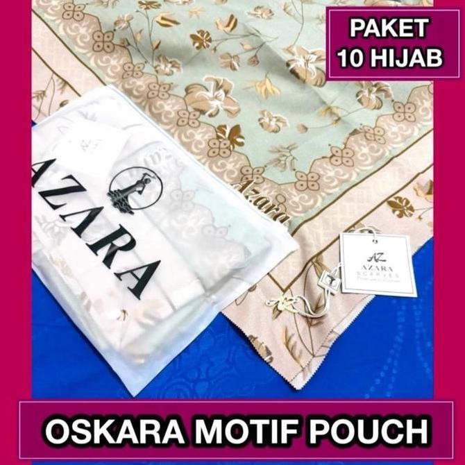 Spesial Dapat 10 Jilbab Arabian Motif Pouch Azara Sultan | Jilbab Lebaran