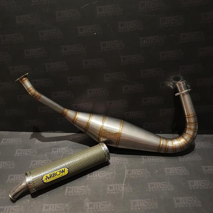 Diskon Knalpot Arrow Rx King Header Creampie Model Pdk Set Silencer Arrow Ori