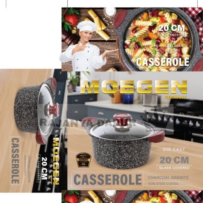 Casserole Moegen Germany Marble Coating 20 Cm - Panci Marble Moegen 20
