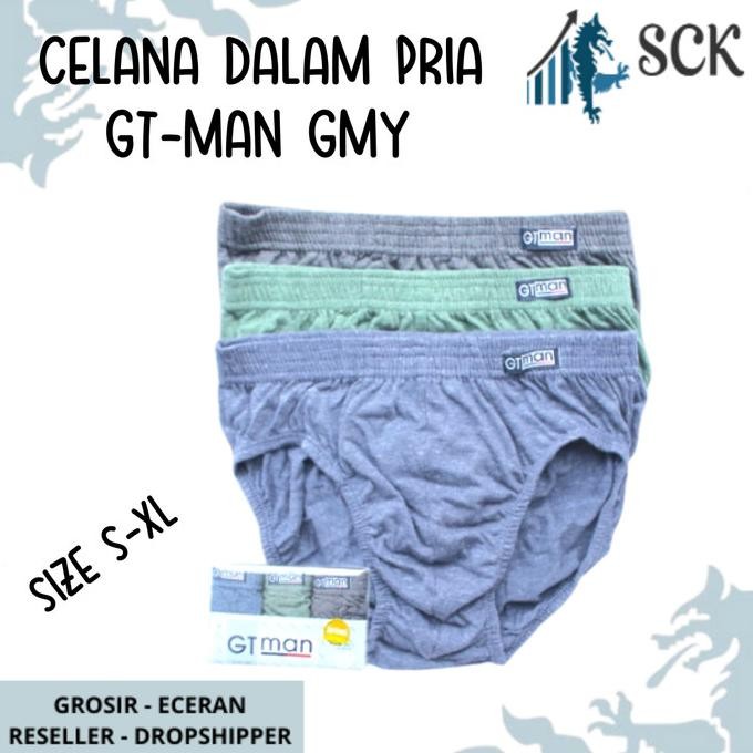 [Isi 3] Celana Dalam Gt Man Gmy / Pakaian Dalam Pria Gt-Man Gmy Karet Promo