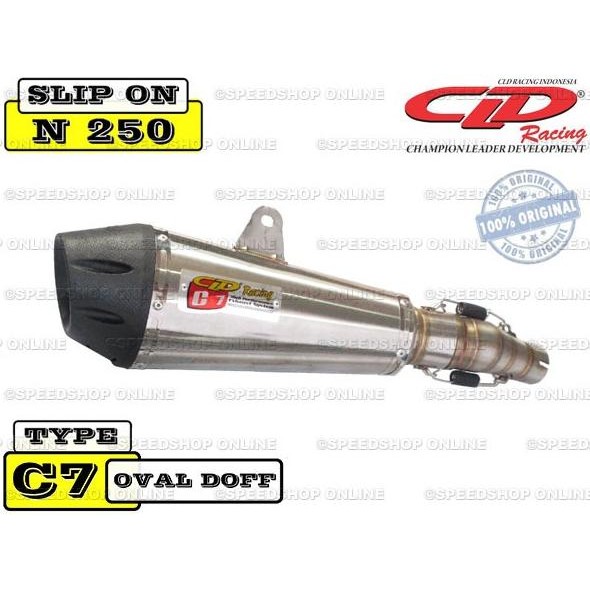 Terjangkau Knalpot Slip On Cld Ninja 250 Karbu Type C7 Oval Doff
