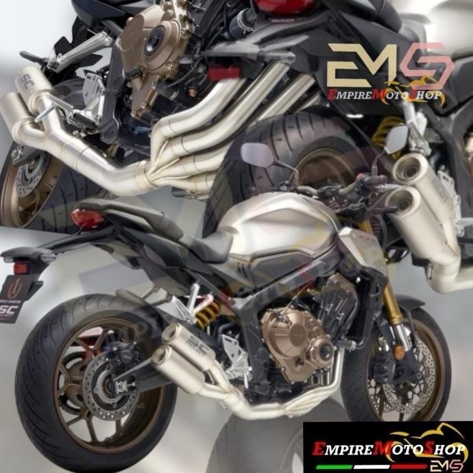 Spesial Knalpot Sc Project Crt Twin Cb 650 Cb650 Cb650R Cb650F Dual Fullsystem