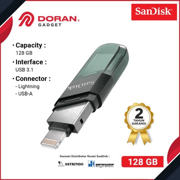IXPAND FLIP 128GB SANDISK OTG FLASHDISK USB 3.1 FOR IPHONE - ORIGINAL