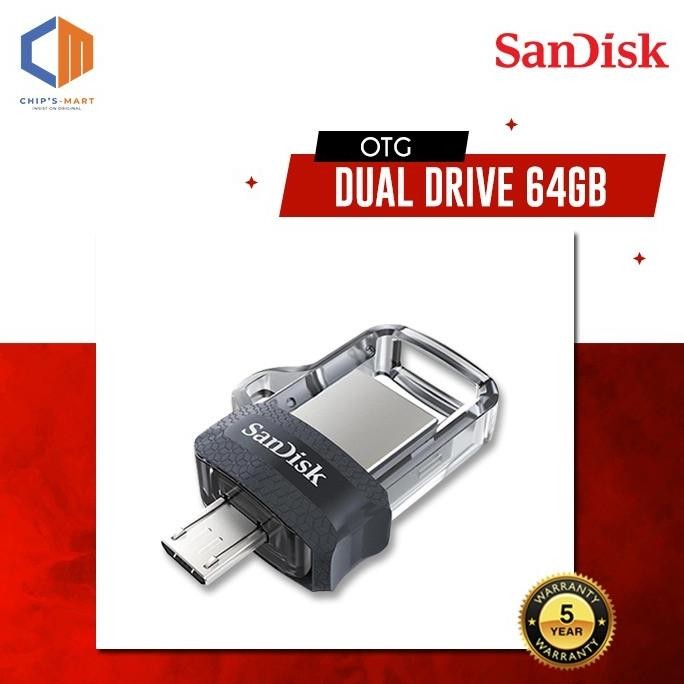 SANDISK FLASHDISK OTG 64GB / DUAL DRIVE 64 GB / 100% ORIGINAL