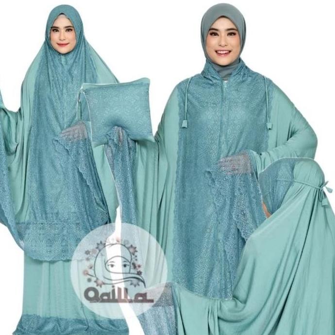 Mukena Zara Silk 2 IN 1 Premium Warna Terlengkap Mukenah Muslim Renda Dewasa Mewah Cantik Nyaman muk