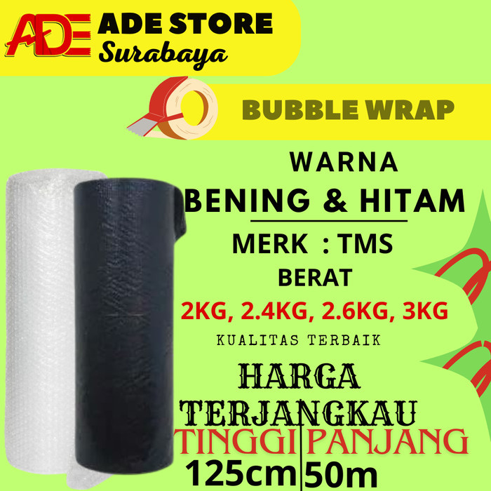 

Plastik Bubble / Bubble Wrap / Plastik Gelembung 1,25 M X 50 M