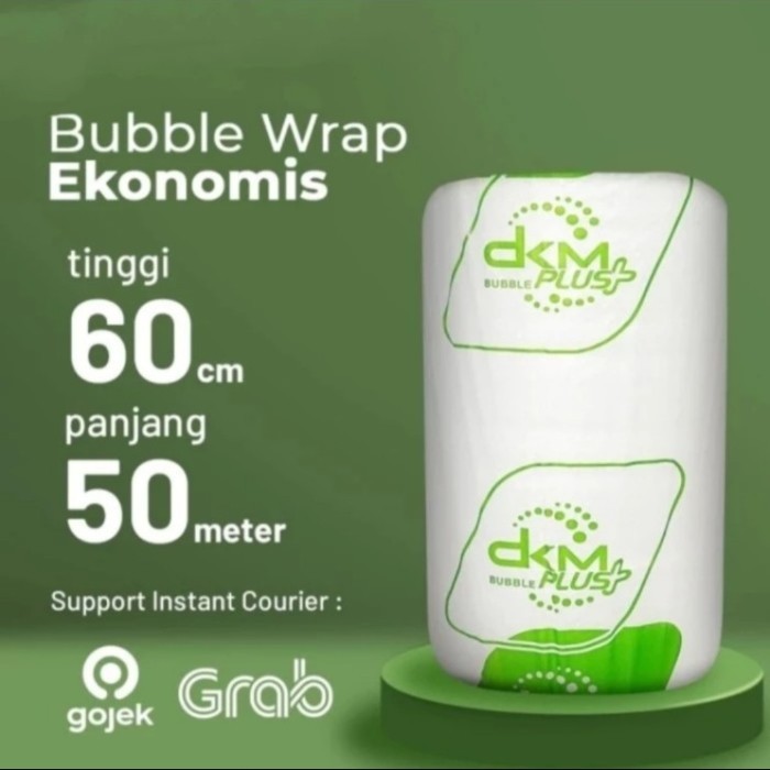 

Bubble Wrap Roll 60Cm X 50M Bening Buble Warp Putih Hitam Ekonomis