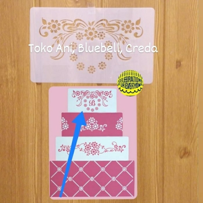 

TERBARU Designer Stencil : Daisy Lattice Wreath Side , 8.5cm x 17ck