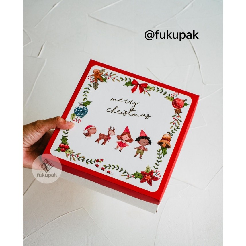 

Christmas Box 20X20 (10Pcs) Kotak Dus Natal Cake Brownies Nasi Roti