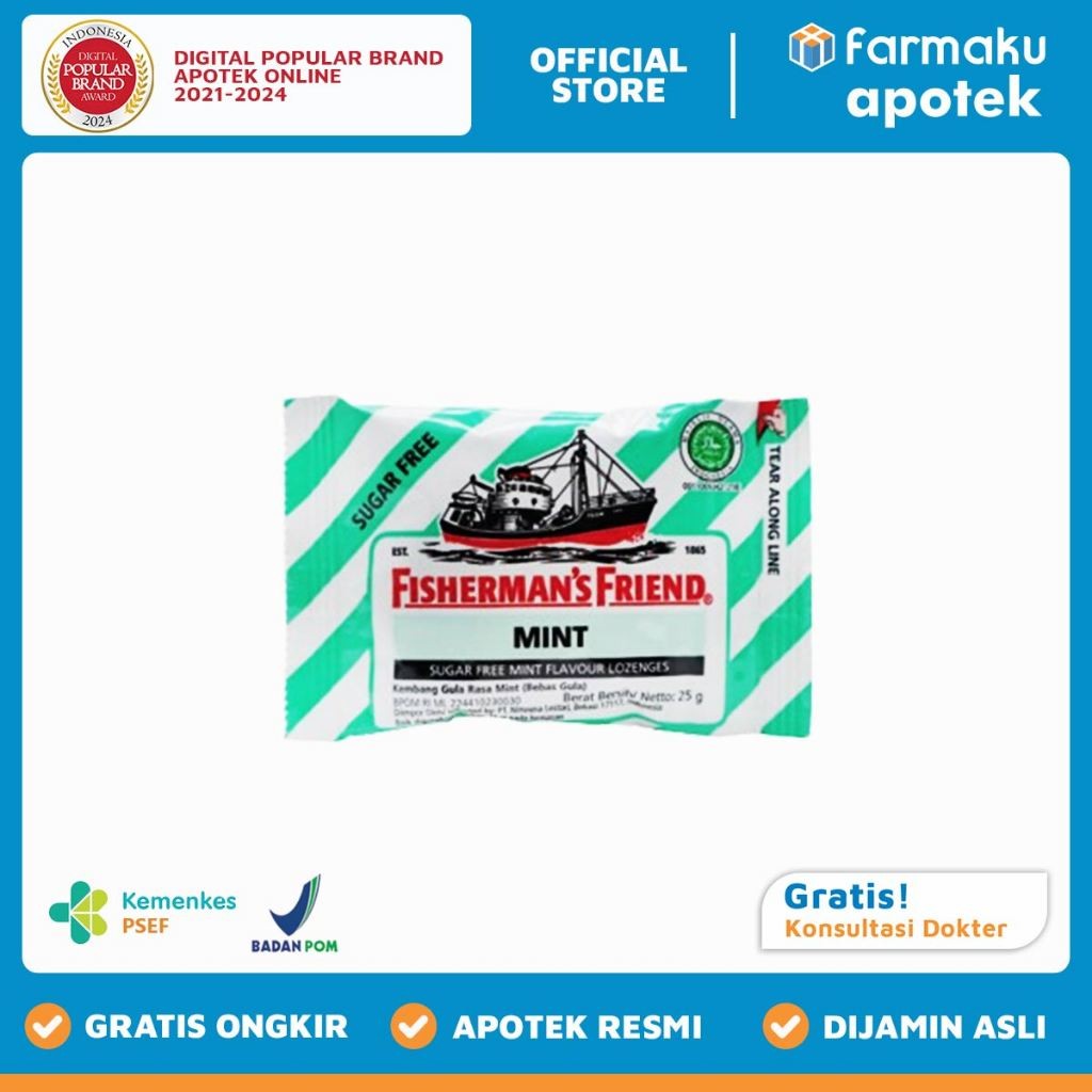 

Fishermans Friend Sugar Free Mint Lozenges 25 gr - BNS